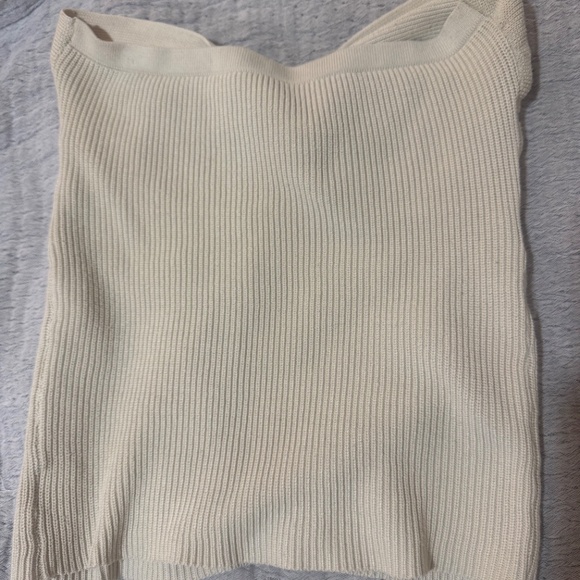 Cream color twist front tube top - Picture 3 of 4